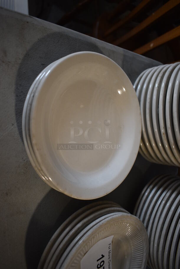16 White Ceramic Plates. 6.5x6.5x1. 16 Times Your Bid! - Image 2 of 3