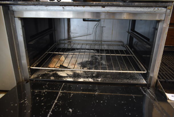 American Range AR-6 Stainless Steel Commercial Natural Gas Powered 6 Burner Ranger w/ Oven and Back Splash. - Image 4 of 6