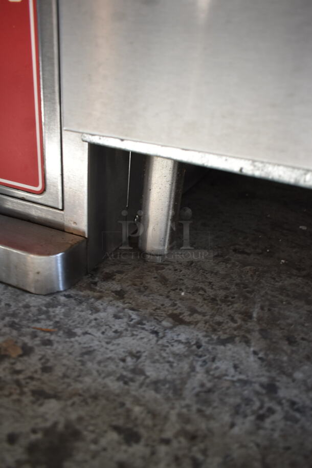 2022 Entree F4-N Stainless Steel Commercial Floor Style Natural Gas Powered Deep Fat Fryer. 120,000 BTU.  - Image 5 of 6