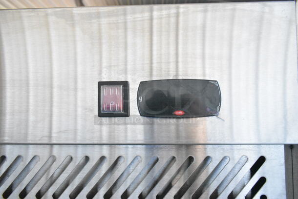 BRAND NEW SCRATCH AND DENT! 2023 Avantco 178Z2RHC Stainless Steel Commercial 2 Door Reach In Cooler w/ Poly Coated Racks on Commercial Casters. 115 Volts, 1 Phase. Tested and Working! - Image 7 of 8