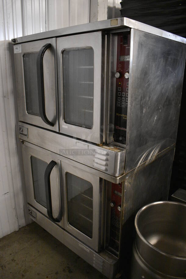 2 Southbend Marathoner Gold Stainless Steel Commercial Full Size Convection Oven w/ View Through Doors, Metal Oven Racks on Commercial Casters. 208 Volts, 3 Phase. 38x31x65. 2 Times Your Bid! - Image 7 of 7