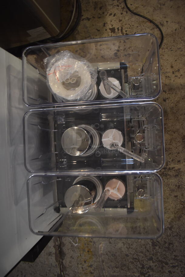 Coldline Royal-3P Commercial Triple Bowl Electric Countertop Juice Dispenser On Steel Base. 120V. Tested and Powers On But Does Not Get Cold - Image 4 of 6