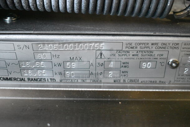 BRAND NEW SCRATCH AND DENT! 2024 Garland SS686 Stainless Steel Commercial Floor Style Electric Powered 6 French Burner Range w/ Oven. 208 Volts, 1/3 Phase.  - Image 7 of 10