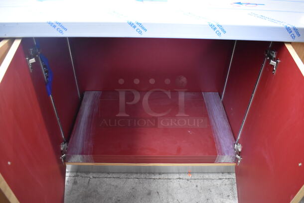 BRAND NEW! Vollrath ACS FAB LLC Stainless Steel Counter w/ 6 Wood Pattern Doors. - Image 6 of 8