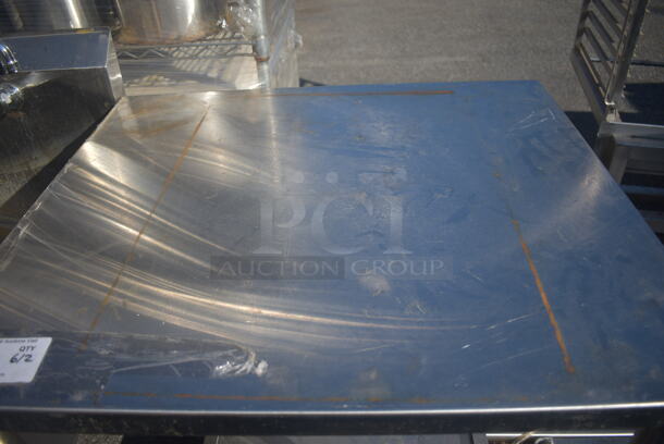 Commercial Stainless Steel Work Table On Galvanized Legs With Pull Out Undershelf With Commercial Casters. - Image 2 of 5
