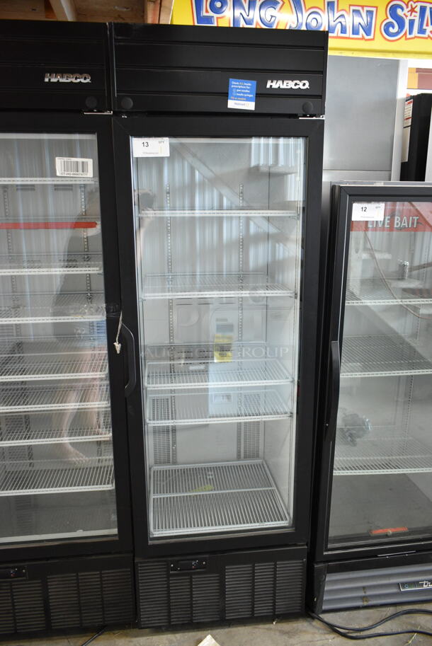 2019 Habco SE18 Metal Commercial Single Door Reach In Cooler Merchandiser w/ Poly Coated Racks. 115 Volts, 1 Phase. Tested and Working! - Image 1 of 3