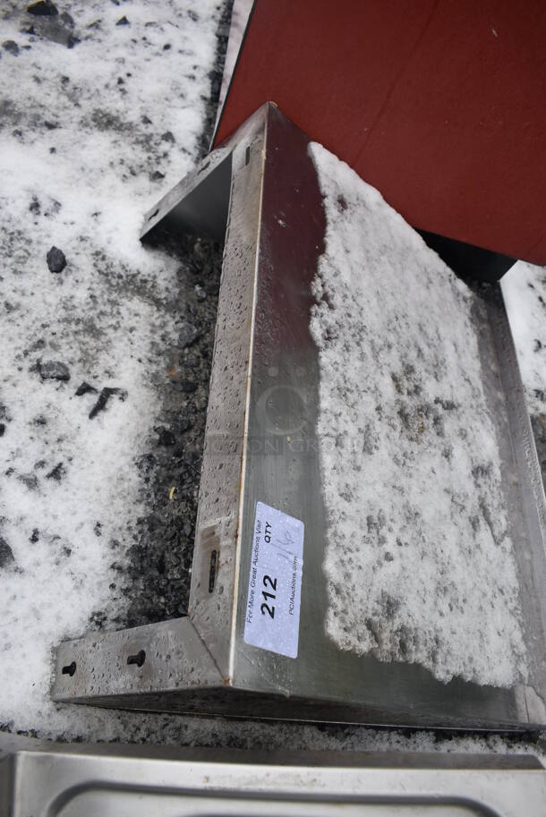 Stainless Steel Shelf w/ Wall Mount Brackets. 24x18x10 - Image 3 of 3