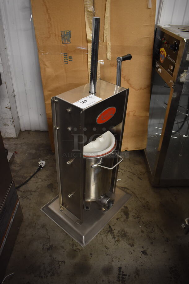 Avantco Commercial Stainless Steel Countertop Manual Sausage Stuffer.  - Image 2 of 3