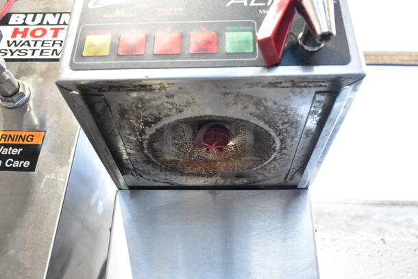 Curtis Alpha 3DR-12 Stainless Steel Commercial Countertop 3 Burner Coffee Machine w/ Hot Water Dispenser. 120 Volts, 1 Phase.  - Image 6 of 7