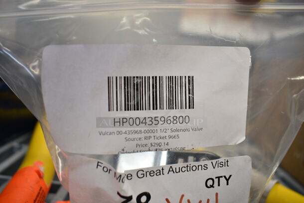 4 BRAND NEW SCRATCH AND DENT! Items Including HP0092215900 Vulcan 00-922159-0000A Safety Valve, HP0041879100 Vulcan 00-418791-000G1 Quick Disconnect, HP0043596800 Vulcan 00-435968-00001 1/2" Solenoid Valve, Dormont Gas Hose. 4 Times your Bid!  - Image 8 of 12