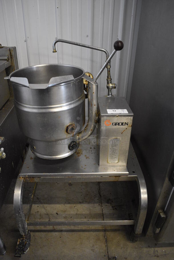 Groen Stainless Steel Commercial Floor Style Tilting Steam Kettle. 208 Volts, 1 Phase. 28x30x46
