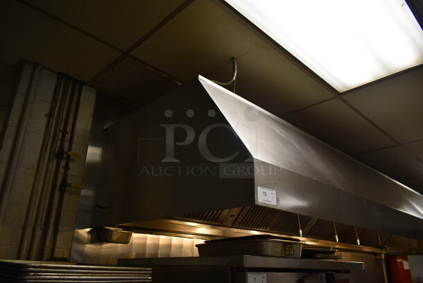 14.5' Stainless Steel Commercial Grease Hood w/ Lights and Filters. BUYER MUST REMOVE: This Item CANNOT Be Transported; Must Pick Up By Appointment Only. (kitchen) - Image 3 of 5