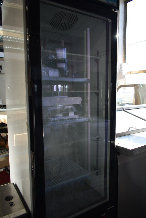 Blue Air BKGM14 Metal Commercial Single Door Reach In Cooler Merchandiser w/ Poly Coated Racks. 115 Volts, 1 Phase. Tested and Powers On But Does Not Get Cold - Image 4 of 8