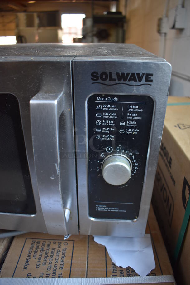 Solwave 180MW1000D Stainless Steel Commercial Countertop Microwave Oven. 120 Volts, 1 Phase. 20x14x12 - Image 3 of 5