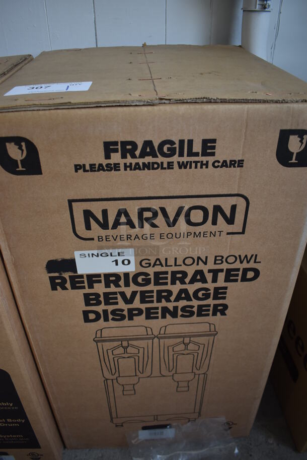 BRAND NEW IN BOX! Narvon MEGA 140S 378D10G1 Stainless Steel Commercial Single 10 Gallon Bowl Refrigerated Beverage Dispenser. 120 Volts, 1 Phase. Tested and Working! - Image 2 of 2