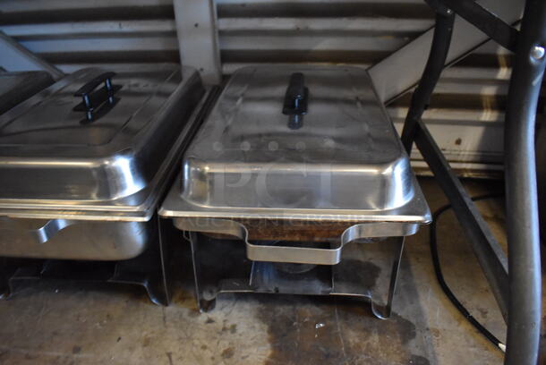 ALL ONE MONEY! Lot of 5 Metal Chafing Dishes w/ Drop In and Lid. 13x24x13 - Image 4 of 5