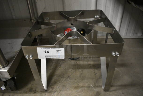 BRAND NEW! Stainless Steel Propane Gas Powered Single Burner Stock Pot Range. 15.5x15.5x12.5