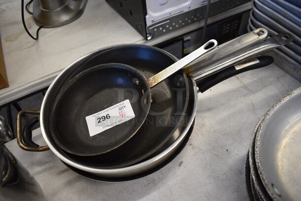 4 Various Metal Skillets. Includes 14.5x8.5x2. 4 Times Your Bid!