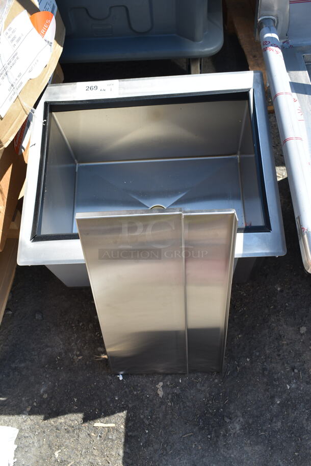 Stainless Steel Commercial Drop In Ice Bin w/ Lid. - Image 4 of 6