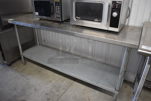 Stainless Steel Table w/ Metal Under Shelf. 72x24x34 - Image 3 of 4