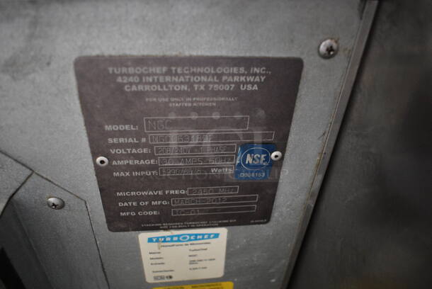 Turbochef Model NGC Stainless Steel Commercial Countertop Electric Powered Rapid Cook Oven. 208/240 Volts, 1 Phase. 26x26x19 - Image 5 of 5