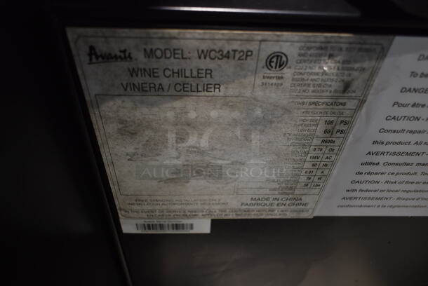 Avanti WC34T2P 20 inch Wide 34 Bottle Capacity Freestanding Wine Cooler Merchandiser. 115 Volts, 1 Phase. Tested and Working! - Image 4 of 4