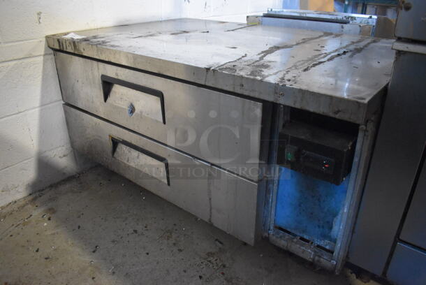 True Stainless Steel Commercial 2 Drawer Chef Base on Commercial Casters. 115 Volts, 1 Phase. 48.5x33x26.5. Tested and Working! - Image 2 of 8