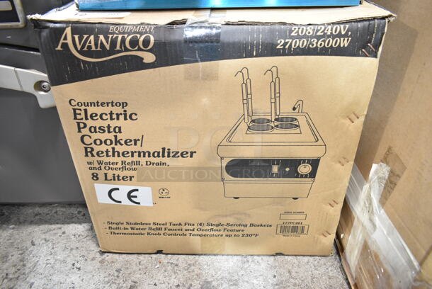 BRAND NEW SCRATCH AND DENT! Avantco 177PC201 Stainless Steel Commercial Countertop Electric Powered Pasta Cooker. 208/240 Volts, 1 Phase. - Image 4 of 5