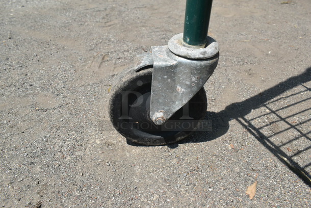 Green Finish 6 Tier Wire Shelving Unit on Commercial Casters. BUYER MUST DISMANTLE. PCI CANNOT DISMANTLE FOR SHIPPING. PLEASE CONSIDER FREIGHT CHARGES. - Image 4 of 5