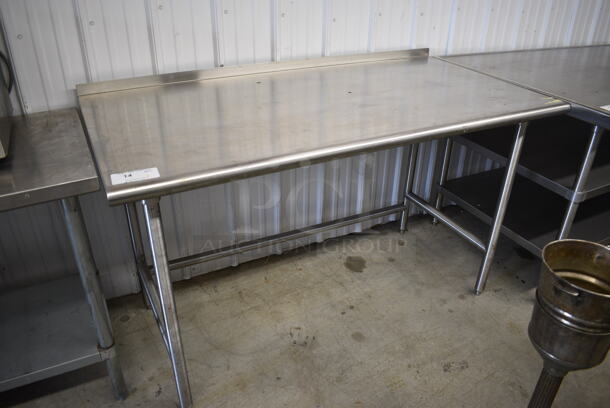 Stainless Steel Table w/ Back Splash. 60x30x37 - Image 3 of 4
