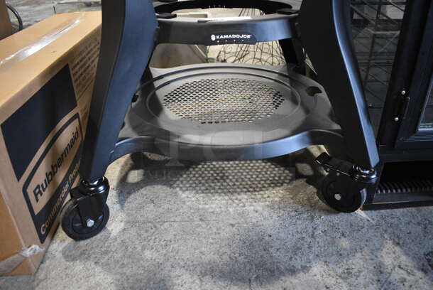 Kamadojoe Black Metal Cart on Commercial Casters. 26x26x23 - Image 3 of 3