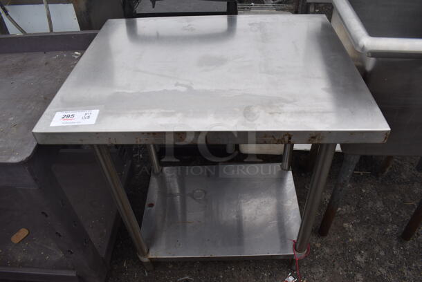Stainless Steel Table w/ Under Shelf. 30x24x34 - Image 1 of 4