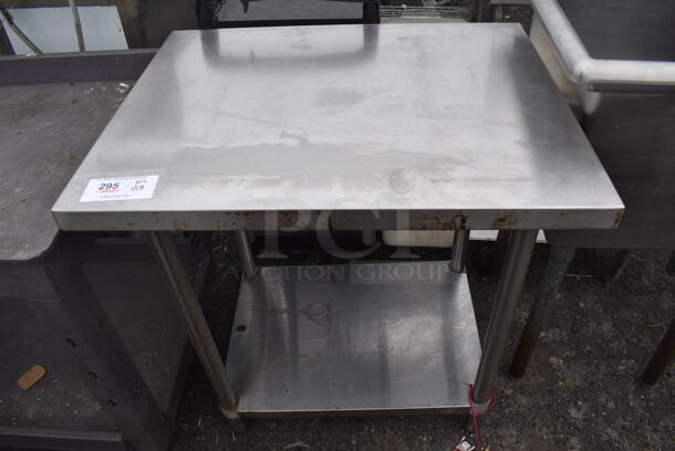 Stainless Steel Table w/ Under Shelf. 30x24x34