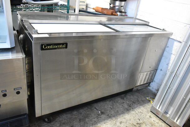 Continental CBC64-SS Stainless Steel Commercial Back Bar Bottle Cooler w/ 2 Sliding Lids. 115 Volts, 1 Phase. Tested and Does Not Power On - Image 1 of 7