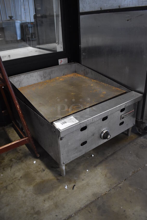 Garland Stainless Steel Commercial Countertop Natural Gas Powered Flat Top Griddle. 24x27x17 - Image 4 of 5