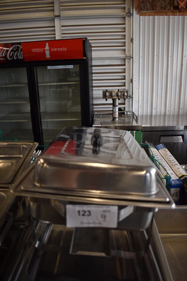 ALL ONE MONEY! Lot of 9 Metal Chafing Dishes w/ Drop In and Lid. 14x24x9 - Image 6 of 7