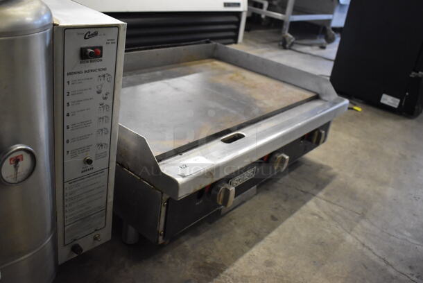 American Master Stainless Steel Commercial Countertop Natural Gas Powered Flat Top Griddle. 36x27x13 - Image 3 of 5
