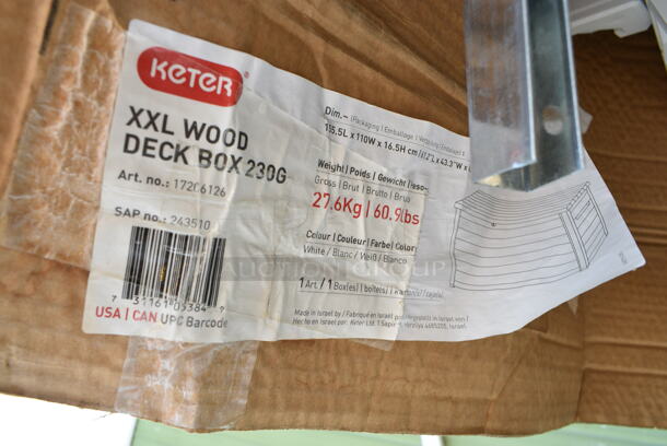 2 BRAND NEW SCRATCH AND DENT! Items; Curtron M-Series Strip Doors and Keter 17206126 XXL Wood Deck Box. 2 Times Your Bid! May Be Missing Pieces. - Image 6 of 6