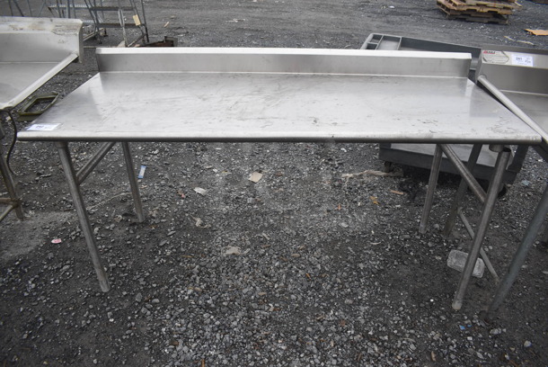 Stainless Steel Table w/ Back Splash. 72x30x42