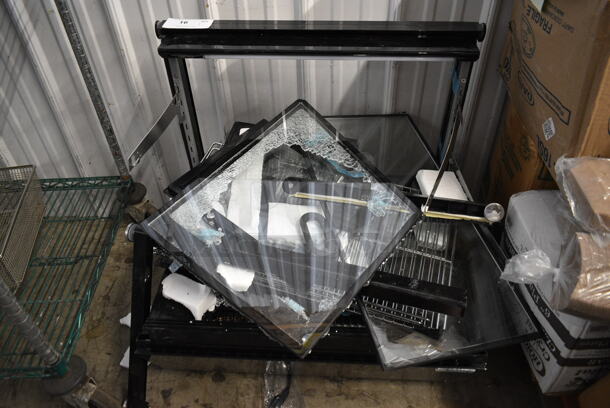 BRAND NEW SCRATCH AND DENT! Metal Commercial Countertop Display Case. See Pictures for Damage. Tested and Working! - Image 1 of 7