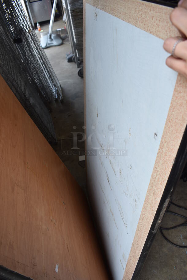 10 Wood Pattern Tabletops. 48x30x1. 10 Times Your Bid!  - Image 3 of 4