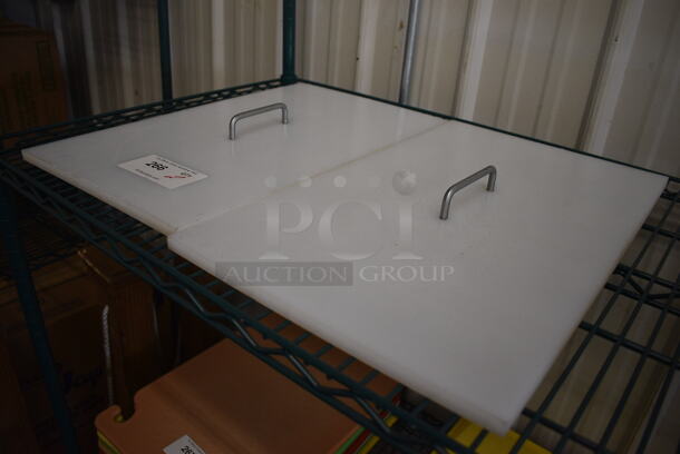 2 White Cutting Board Lids. 12.5x20.5x1.5. 2 Times Your Bid! - Image 2 of 2