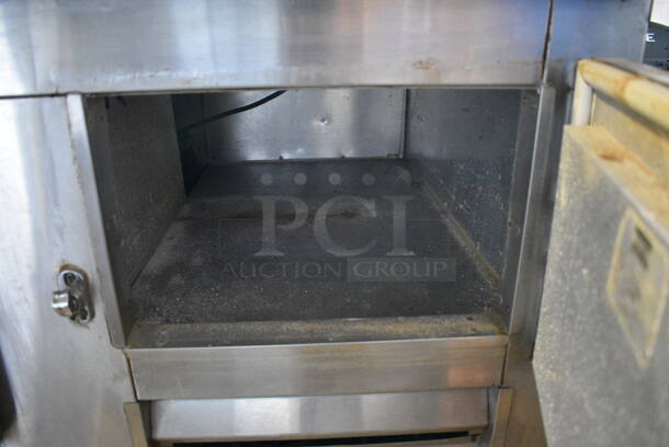 Bari Stainless Steel Commercial Pizza Prep Table w/ Oversized Stone Cutting Board and Extra Lid on Commercial Casters. 51x36x42. Cannot Test Due To Cut Cord - Image 6 of 8