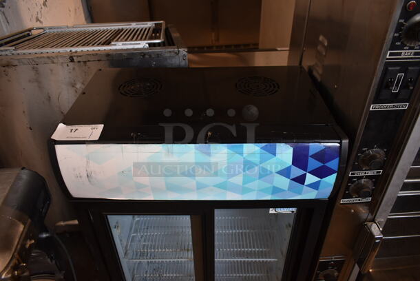 Avantco 360CSM4HCB Metal Commercial 2 Door Reach In Cooler Merchandiser w/ Poly Coated Racks. 110-120 Volts, 1 Phase. Tested and Working! - Image 2 of 7