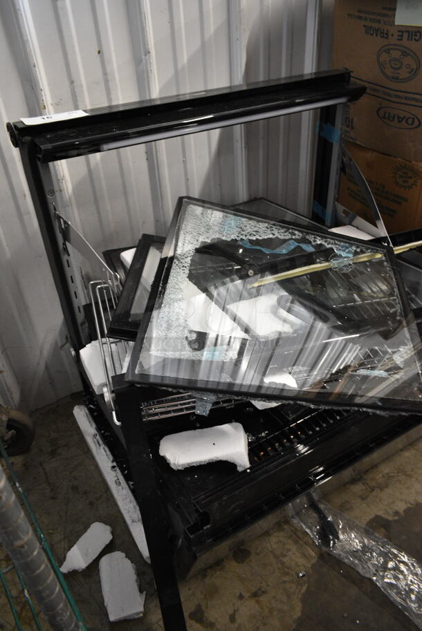 BRAND NEW SCRATCH AND DENT! Metal Commercial Countertop Display Case. See Pictures for Damage. Tested and Working! - Image 5 of 7