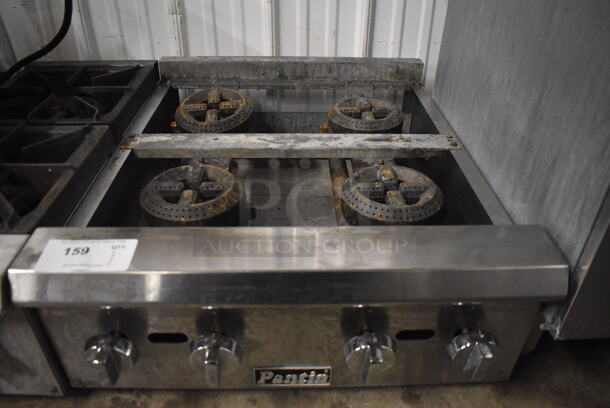 Pantin Stainless Steel Commercial Countertop Natural Gas Powered 4 Burner Range. Missing Grates. 24x29x10 - Image 1 of 5