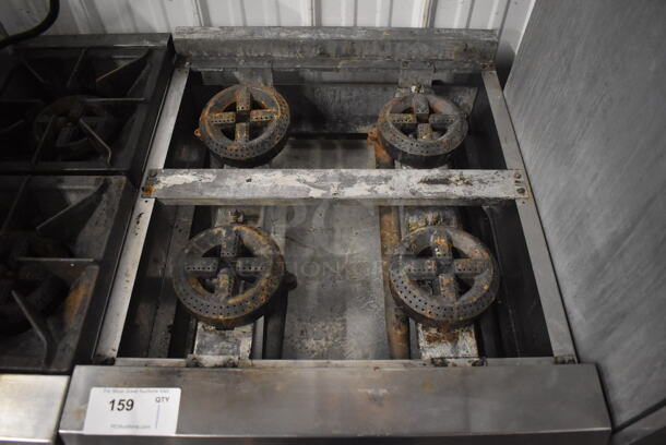 Pantin Stainless Steel Commercial Countertop Natural Gas Powered 4 Burner Range. Missing Grates. 24x29x10 - Image 2 of 5