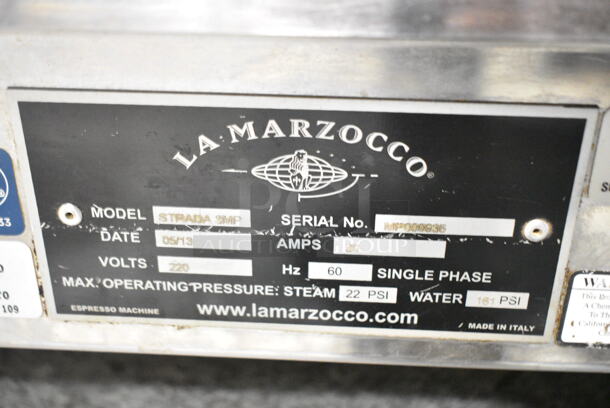La Marzocco Strada 3MP Stainless Steel Commercial Countertop 3 Group Espresso Machine w/ 2 Portafilters and 2 Steam Wands. 220 Volts, 1 Phase. - Image 8 of 8