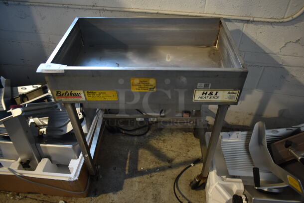 Belshaw H&I Metal Commercial Heat and Ice Table on Commercial Casters.