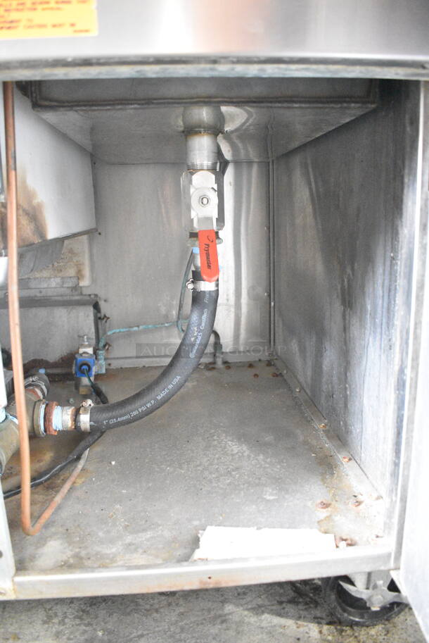 2014 Frymaster GPCRBSC Stainless Steel Commercial Floor Style Natural Gas Powered Deep Fat Fryer w/ Dumping Station on Commercial Casters. 80,000 BTU.  - Image 7 of 10